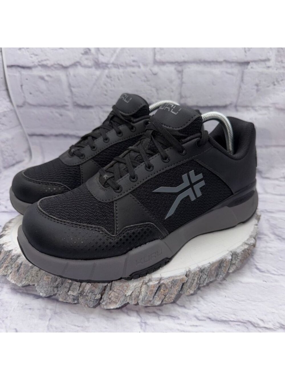 Kuru Quantum 2 Shoes Men's Size 9 M Black Gray Comfort Walking Sneakers